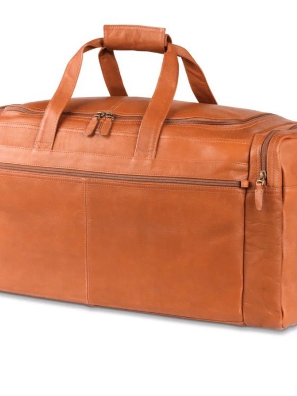 Dorado Leather 25” Multi-Pocket Duffel in Tan
